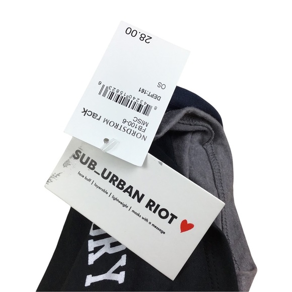 3 pack Nordstrom sub-urban riot gaiter face mask MSRP $28 - Picture 5 of 5
